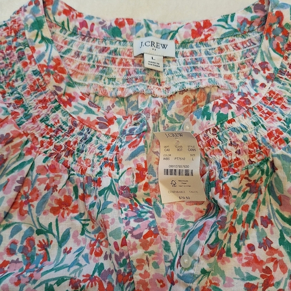 J Crew Linen Blend Top - Picture 11 of 13